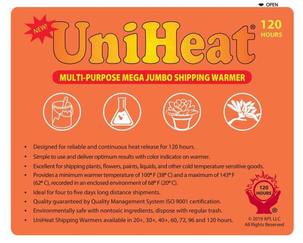 Uniheat 120+ hour heat pack (ADD-ON ITEM, don't order this unless you placed a succulent order)